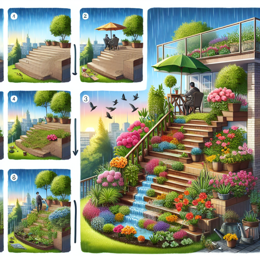 Trin-for-trin: Anlæg et smukt regnbed op ad terrassen